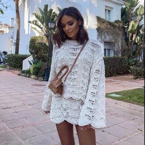 LAST 1️⃣—NWT Zara 2 Piece Open Knit Sweater and Dress